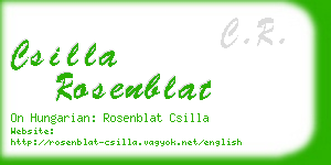 csilla rosenblat business card